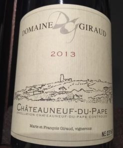 Alternative view of 2013 Domaine Giraud Chateauneuf du Pape Grenache Blend vente flash